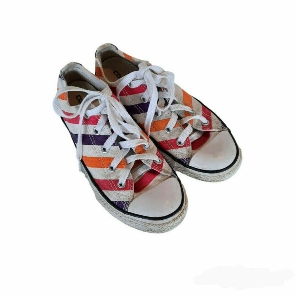 Converse Girls Striped Low Top Sneakers 2